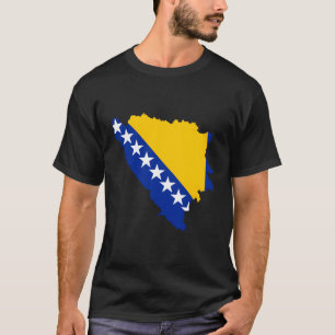 Flag-Karte von Bosnien und Herzegowina T-Shirt