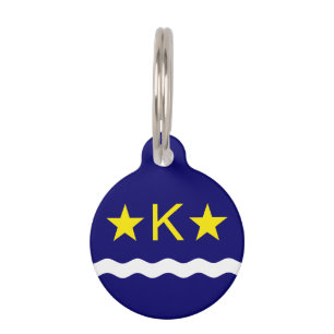 Flag Kinshasa, Kongo Pet ID Tag Haustiermarke