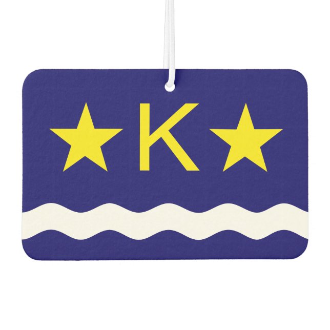 Flag Kinshasa, Kongoblatt-Untersetzer Autolufterfrischer (Vorderseite)