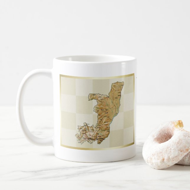 Flag Kongo-Brazzaville + Karte Tasse (Mit Donut)