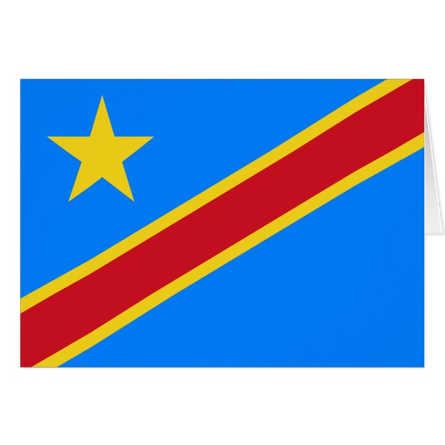 Flag Kongo Kinshasa (Vorderseite (Horizontal))