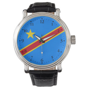 Flag Kongo Kinshasa Armbanduhr