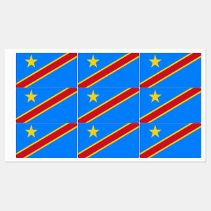 Flag Kongo Kinshasa Etiketten
