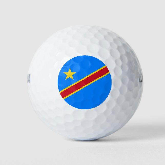 Flag Kongo Kinshasa Golfball (Vorderseite)