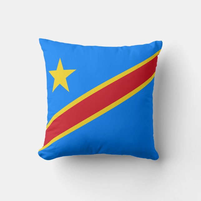 Flag Kongo Kinshasa Kissen (Vorderseite)