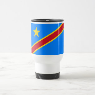 Flag Kongo Kinshasa Reisebecher