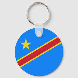 Flag Kongo Kinshasa Schlüsselanhänger