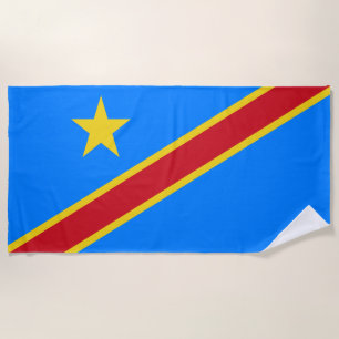 Flag Kongo Kinshasa Strandtuch