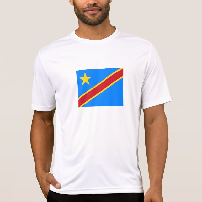 Flag Kongo Kinshasa T-Shirt (Vorderseite)