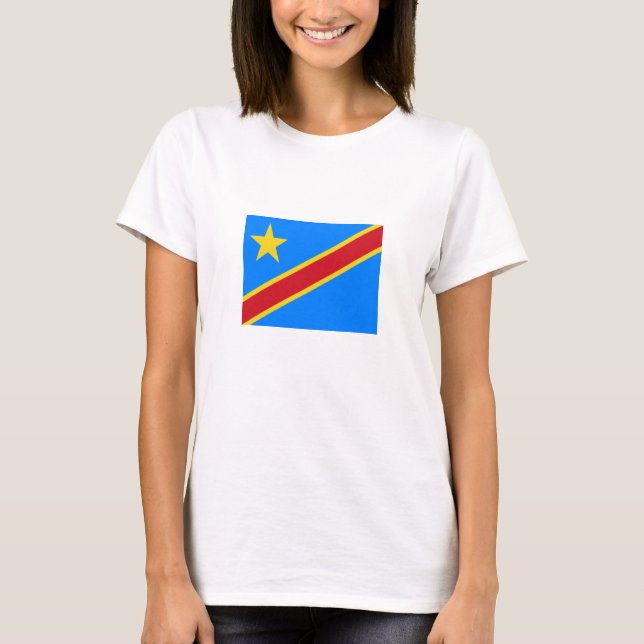 Flag Kongo Kinshasa T-Shirt (Vorderseite)