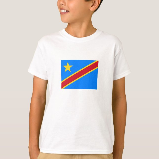 Flag Kongo Kinshasa T-Shirt (Vorderseite)