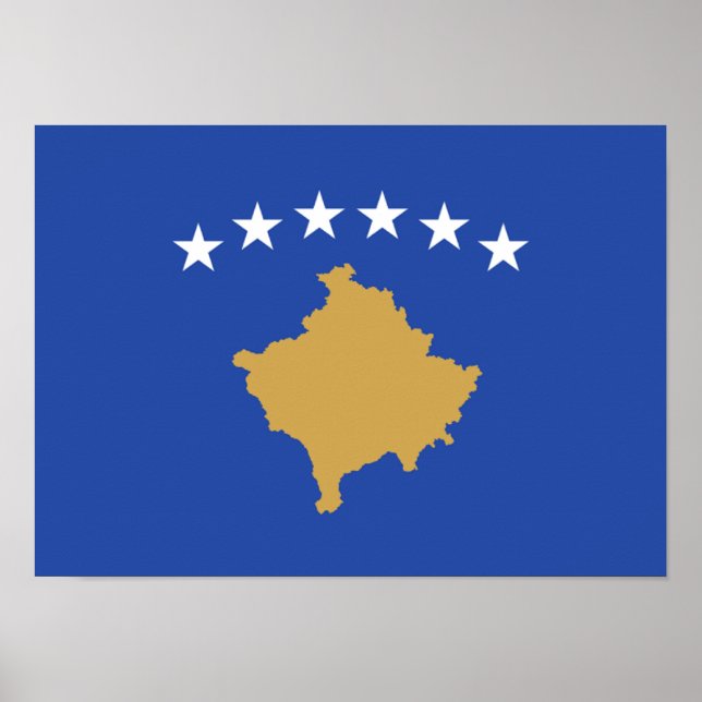 Flag Kosovo-Poster Poster (Vorne)