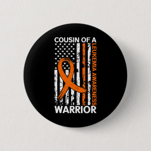 Flag Leukemia Awareness Month US American for Cous Button