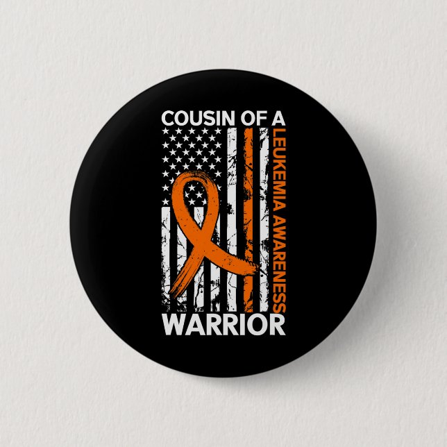 Flag Leukemia Awareness Month US American for Cous Button (Vorderseite)