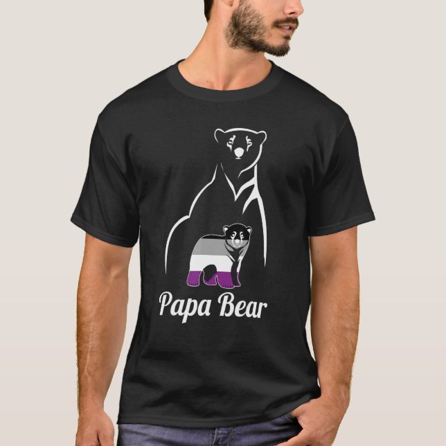 Flag "Lgbt Asexual Papa Bear Ace Pride" T-Shirt (Vorderseite)