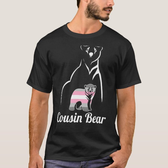 Flag "Lgbt Demigirl Cousin Bear Demigender Prilag" T-Shirt (Vorderseite)