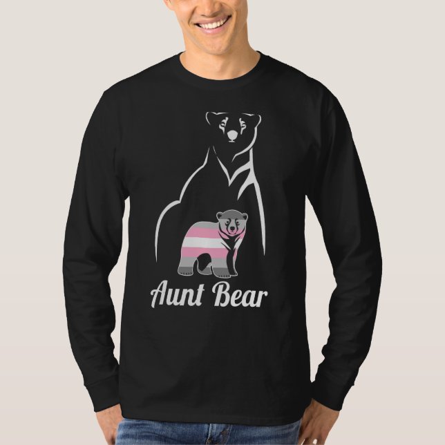 Flag "Lgbt Demigirl Tante Bear Demigender Prilag" T-Shirt (Vorderseite)