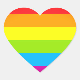 Flag Lgbt Rainbow Heart Gay Pride LGbt Month Herz-Aufkleber