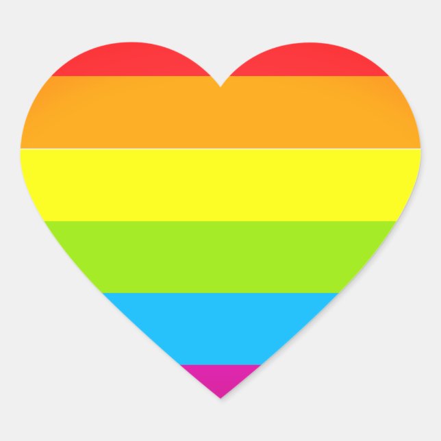 Flag Lgbt Rainbow Heart Gay Pride | LGbt Month Herz-Aufkleber (Vorderseite)