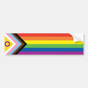 Flag "LGBTQ Intersex Inclusive Progress Pride" Autoaufkleber