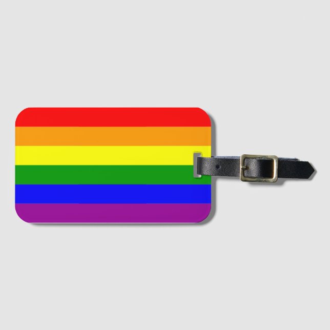 Flag LGBTQIA+ Gepäckanhänger (Vorderseite (Horizontal))