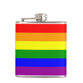 Flag LGBTQIA+ Regenbogenfarben Flachmann