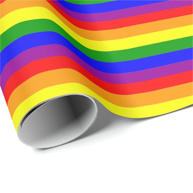 Flag LGBTQIA+ Regenbogenfarben Geschenkpapier (Rolleneckpunkt)