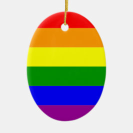 Flag LGBTQIA+ Regenbogenfarben Keramik Ornament