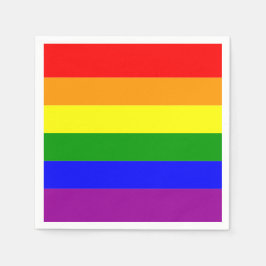 Flag LGBTQIA+ Regenbogenfarben Serviette