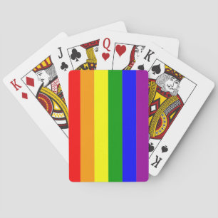 Flag LGBTQIA+ Regenbogenfarben Spielkarten