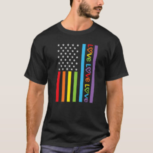 Flag Liebe Pride Liebe Regenbogentoleranz Respekt T-Shirt