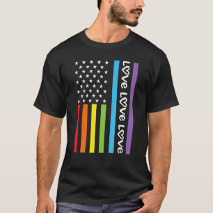 Flag Liebe Pride Liebe Regenbogentoleranz Respekt T-Shirt