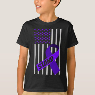 Flag Lila Multifunktionsprodukte Opioid Überdosier T-Shirt