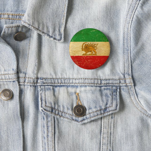 Flag Lion and Sun Shah (Iran-Flaggenschaltfläche) Button (Beispiel)