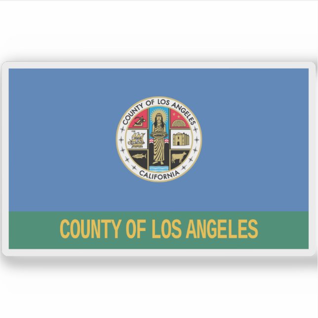 Flag Los Angeles Landkreis, Kalifornien Aufkleber (Vorderseite)