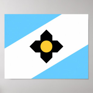 Flag Madison, Wisconsin Poster