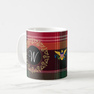 Flag Madras-Muster für die US-Jungfrau Kaffeetasse