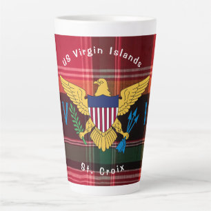 Flag Madras Pattern St. Croix Jungfrau Milchtasse