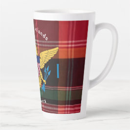 Flag Madras Pattern St. Croix Jungfrau Milchtasse