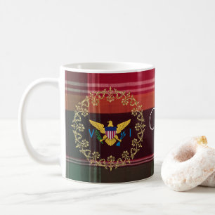 Flag Madras USVI Monogram, Jungfrau Islands Kaffeetasse