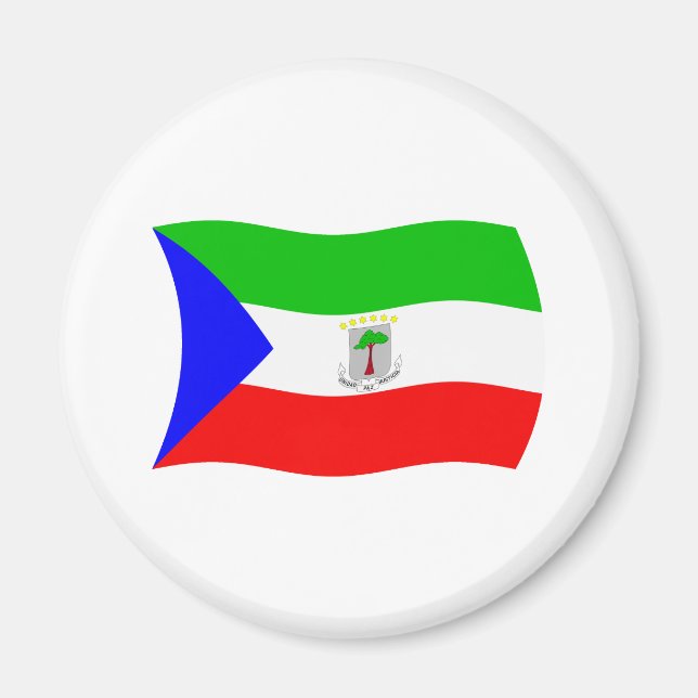 Flag-Magnet für äquatoriale Guinea Magnet (Vorne)