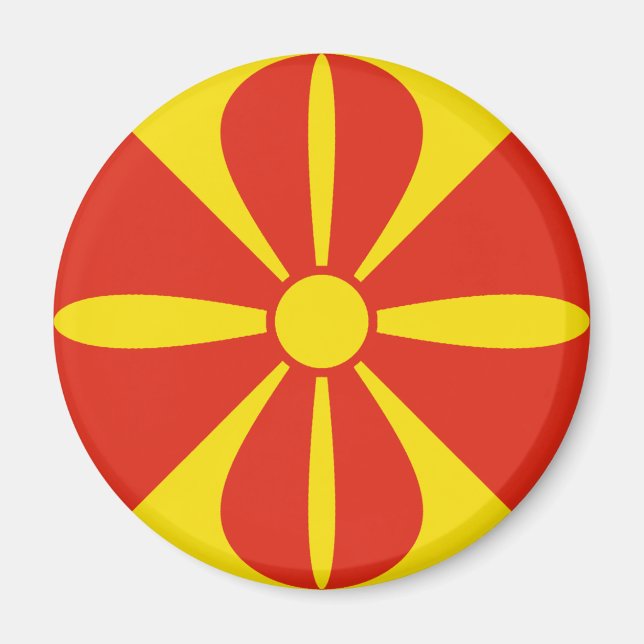 Flag Magnet für Nordmakedonien (Vorne)