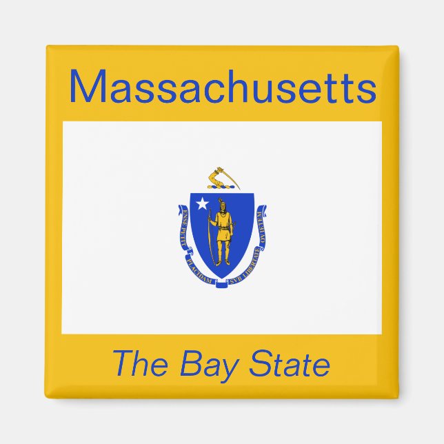 Flag Magnet Massachusetts (Vorne)