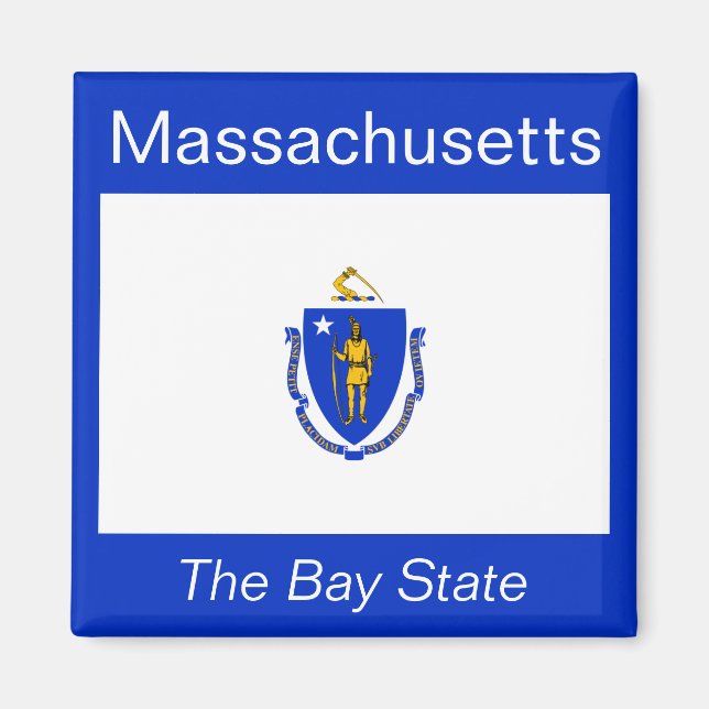 Flag Magnet Massachusetts (Vorne)