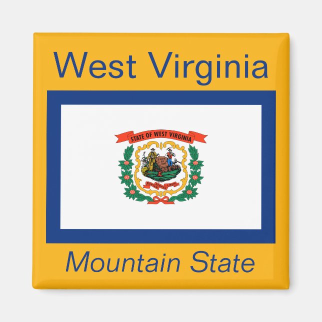 Flag Magnet West Virginia (Vorne)