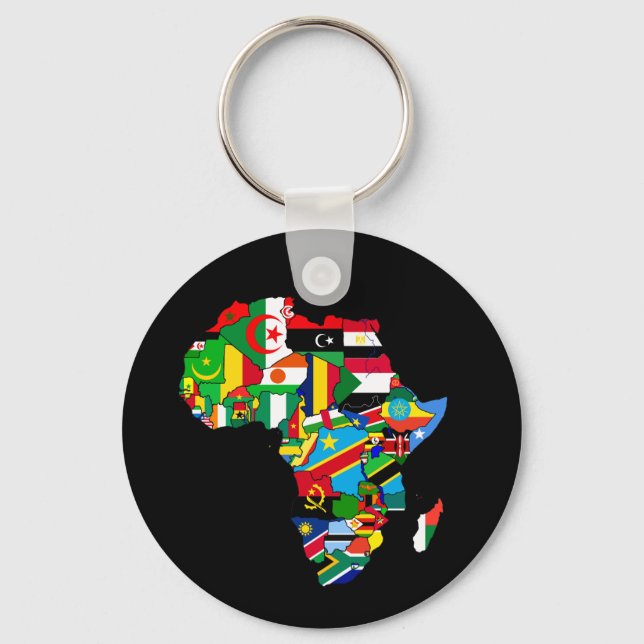 Flag Map Map Africa Flags - African Culture Gift Schlüsselanhänger (Vorderseite)