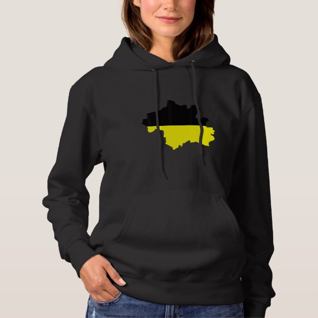 Flag Map of Munich City Germany Hoodie (Vorderseite)