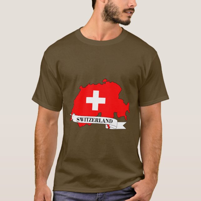  Flag map of Switzerland T-Shirt (Vorderseite)