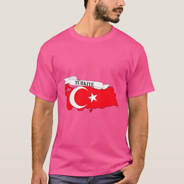 Flag map of Turkey T-Shirt (Vorderseite)