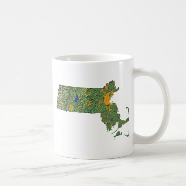 Flag Massachusetts + Karte Tasse (Rechts)
